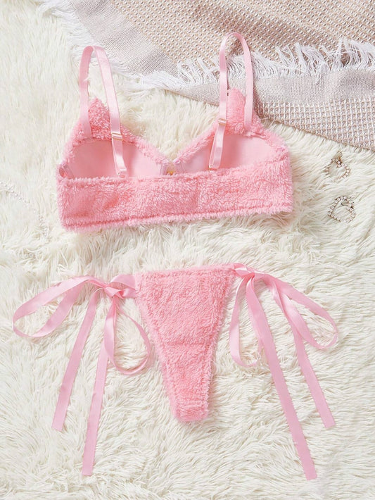 SHEIN Cartoon Graphic Lingerie Set, Bra & Panty Set